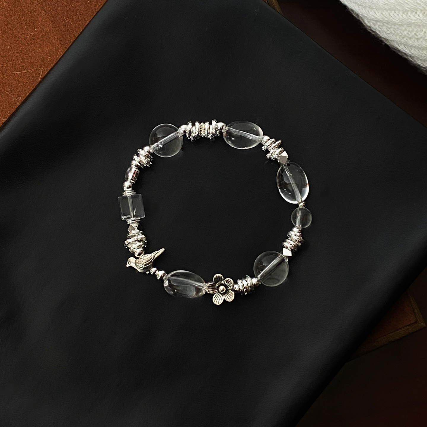 Luna Serenity (The moon is often associated with tranquillity, mystery, and soft radiance, symbolising the purity and peaceful energy of white crystal)