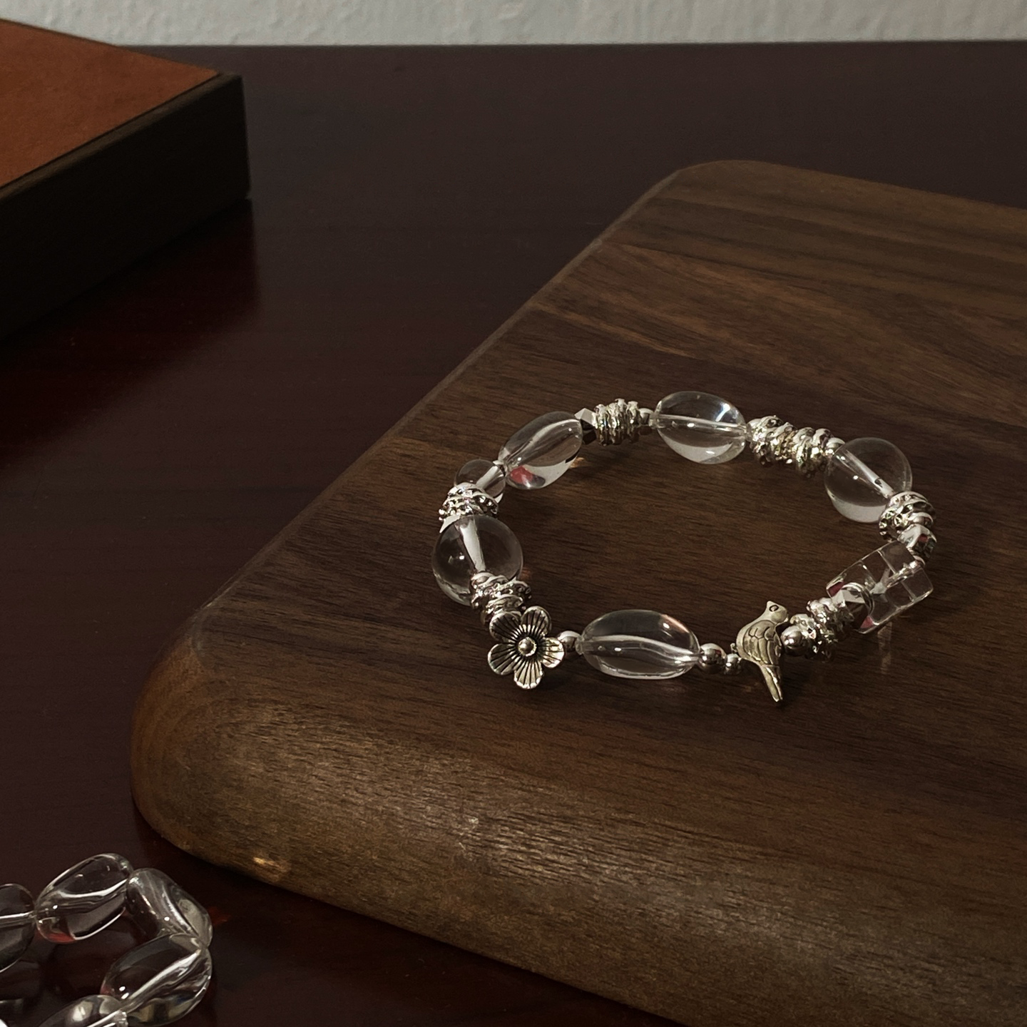 Luna Serenity (The moon is often associated with tranquillity, mystery, and soft radiance, symbolising the purity and peaceful energy of white crystal)